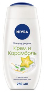 Гель для душа NIVEA Крем и Карамболь, 250мл.