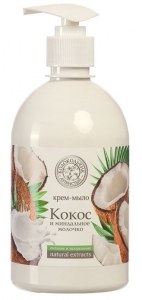 Крем-мыло жидкое Колокольчик Natural Extracts Кокос и миндаль, 500мл.